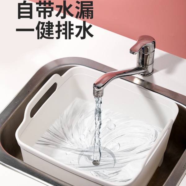 日式水槽厨房洗菜盆淘菜篮沥水篮家用洗水果蔬菜篮子收纳筐置物筐