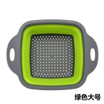 方形沥水篮可折叠沥水篮厨房用品洗菜篮滤水篮伸缩折叠沥水篮果篮