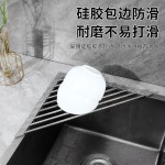 不锈钢沥水架多功能卷帘沥水篮厨房水槽碗碟收纳可折叠果蔬滤水架