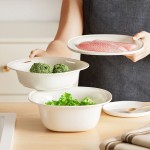 家用沥水篮套装多层家用淘米篮客厅厨房可微波炉滤水水果洗菜盆