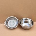 不锈钢密孔双耳多用篮洗菜篮洗米盆无磁米筛单环带脚沥水篮