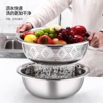 加厚不锈钢漏盆特大号洗菜盆沥水篮洗米筛淘米盆厨房沥水盆食品级