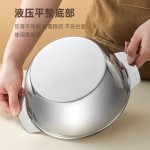不锈钢盆双层厨房家用双耳加厚沥水篮揉面盆烘培盆和面打发盆