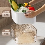 双层洗菜盆沥水篮新款高颜值厨房客厅多功能水果篮家用水果盘菜篮