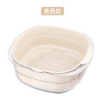 加厚双层新款PET沥水篮 厨房多功能塑料洗菜盆菜篮子果蔬收纳篮子