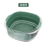 加厚双层新款PET沥水篮 厨房多功能塑料洗菜盆菜篮子果蔬收纳篮子