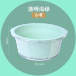 双层透明圆形沥水篮 厨房塑料淘菜盆菜篮子家用洗菜洗水果洗菜盆