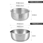 跨境批发304不锈钢洗菜盆沥水篮 食品级淘米漏盆和面料理厨房家用