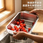 沥水篮可伸缩加厚不锈钢厨房水槽专用沥水架洗菜盆单水池滤水网篮