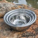 不锈钢大漏盆28CM-70CM规格齐全滤水盆洗菜沥水篮漏菜盆大孔沥水