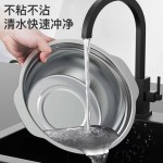 加厚304不锈钢盆双柄沥水篮家用厨房和面盆漏盆料理盆洗菜盆套装
