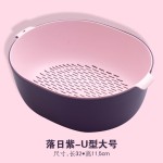 双层沥水篮子多功能客厅家用塑料洗菜盆厨房神器水果盘洗水果菜篮
