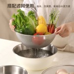 彩色沙拉碗MIDUOMI网红两件套不锈钢盆沥水篮套装厨房料理洗菜盆