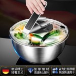 不锈钢蔬菜沙拉脱水器手摇式甩干机电动果蔬沥水篮厨房家用洗菜盆