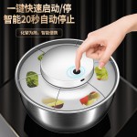 不锈钢蔬菜沙拉脱水器手摇式甩干机电动果蔬沥水篮厨房家用洗菜盆