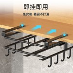 厨房免打孔置物架橱柜纸巾下挂架双层砧板架不锈钢锅盖架吊柜收纳