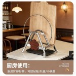 中古风加厚菜板架厨房置物架台面粘案板砧板放置器锅盖收纳置物架