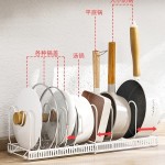 厨房锅架多功能台面置物架橱柜内可伸缩免打孔碟盘砧板锅具收纳架