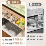 免打孔水槽架厨房钢丝球海绵架洗洁精沥水收纳架立式水龙头置物架