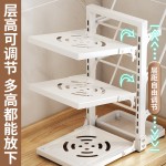 厨房锅盖架锅具收纳架下水槽置物架分层放锅架子台面橱柜落地锅架