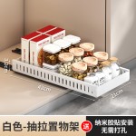 厨房收纳架锅盖架可调节锅具放置器台面橱柜碟盘抽拉式置物架锅架