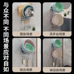 不锈钢可折叠脸盆架壁挂卫生间置物架脸盆架免打孔浴室脸盆收纳架