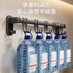 碳钢厨房挂钩架免打孔壁挂式锅铲勺子挂杆多功能置物收纳架批发