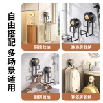 家用卡通吸盘挂钩免打孔脸盆收纳架浴室厨房壁挂式碳钢置物架批发