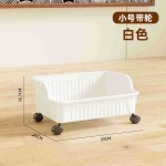 桌下书包收纳架可移动滑轮学生书本整理神器放书收纳盒推车置物架