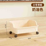 桌下书包收纳架可移动滑轮学生书本整理神器放书收纳盒推车置物架