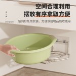 卫生间家用浴室柜下壁挂式脸盆置物架免打孔洗脸盆收纳架子批发