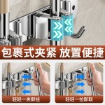 厨房浴室挂钩强力粘胶免打孔壁挂门后无痕粘钩挂衣架不锈钢拖把夹