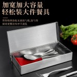 新品上市304不锈钢带盖筷子盒消毒柜筷子笼家用筷子筒叉勺收纳盒