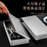 新品上市304不锈钢带盖筷子盒消毒柜筷子笼家用筷子筒叉勺收纳盒