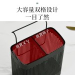 筷子筒加厚不锈钢家用壁挂式挂钩式方形筷子笼新款高档筷子筒除霉