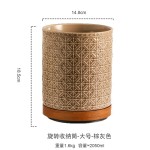 侘寂风厨房可旋转陶瓷收纳筒家用花编收纳桶餐具刀叉勺筷子笼批发