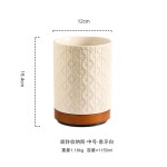 侘寂风厨房可旋转陶瓷收纳筒家用花编收纳桶餐具刀叉勺筷子笼批发