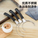 新款多功能不锈钢端碗叉砂锅微波炉烤炉防烫手神器夹碗夹盘碗托架