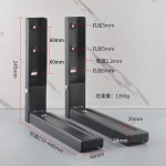 简约微波炉折叠支架 双层置物架烤箱架铁合金微波炉架托架壁挂架