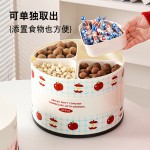 干果盘卡通创意食品级带盖水果盘家用坚果糖果零食盘茶点盘收纳盒