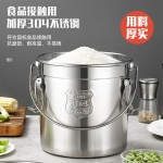 304不锈钢密封提桶幼儿园密封桶运输油桶家用米桶带胶圈汤桶跨境