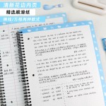A4飞鸟线圈本美式三孔活页可撕插袋横线方格学生绘图记事本笔记本