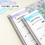 BRUNT蓝蝶叙美式三孔线圈本A4碎花横线笔记本子大学生单词记事本