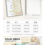 BRUNT蓝蝶叙美式三孔线圈本A4碎花横线笔记本子大学生单词记事本