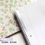 BRUNT蓝蝶叙美式三孔线圈本A4碎花横线笔记本子大学生单词记事本