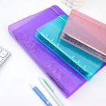 创意PP绑带活页夹彩色透明pvc封面学生笔记本简约a5活页本手帐本
