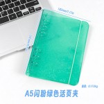创意PP绑带活页夹彩色透明pvc封面学生笔记本简约a5活页本手帐本