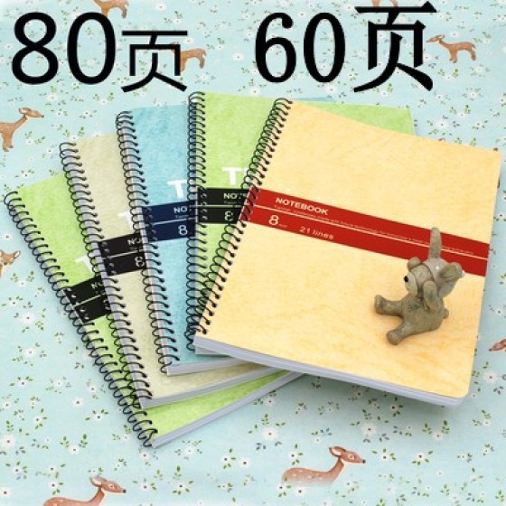 40本包邮笔记本B5文具A5螺旋线圈本A4记事本练习本日记本子80页