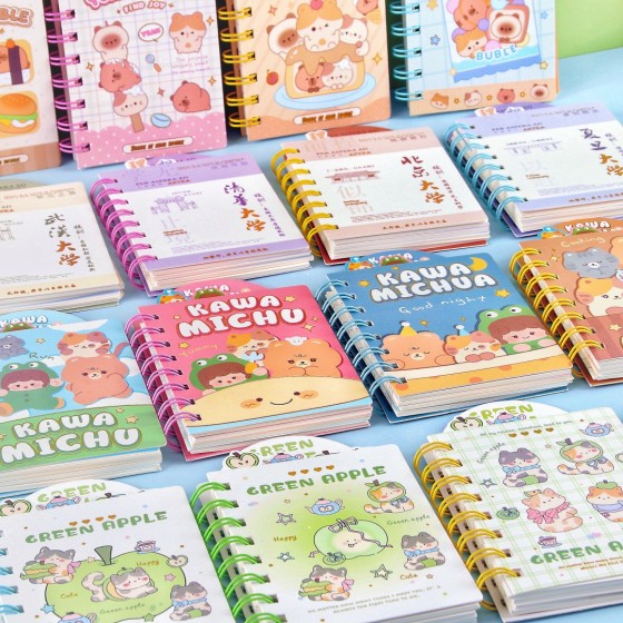 德派笔记本创意卡通A7分类线圈本学生小笔记横线记事本儿童小奖品
