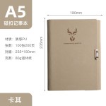 商务笔记本A5办公三折活页会议记录本礼盒套装记事本可印LOGO轻奢